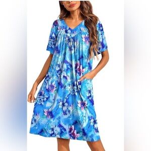 Bloggerlove Blue Floral Dress